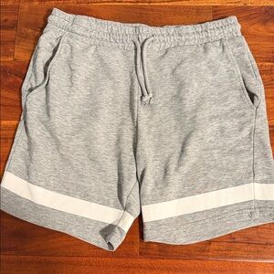 Divided Athletic Gray Shorts with White Stripes